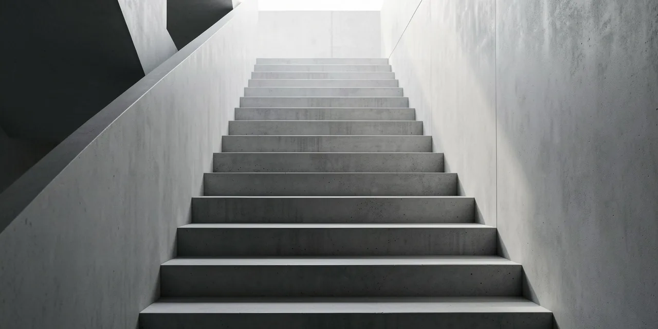 Concrete staircase